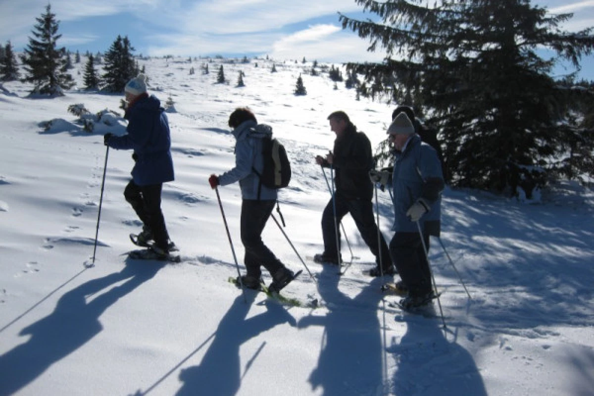 Balade en raquettes à neige à la source du Lac Blanc - Bonjour Fun