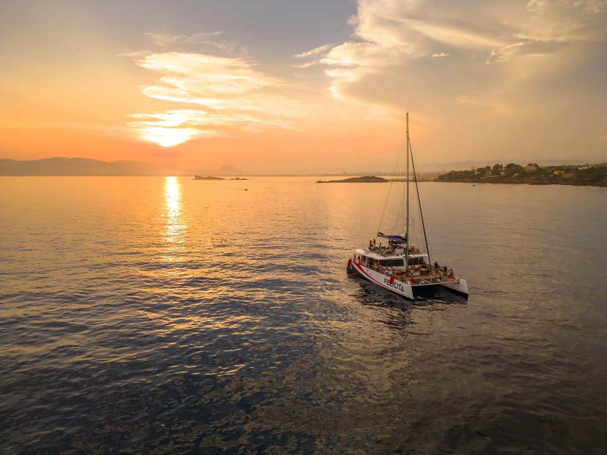 Départ St Raphaël - Coucher de soleil - Cap Dramont & Ile d'Or - Bonjour Fun