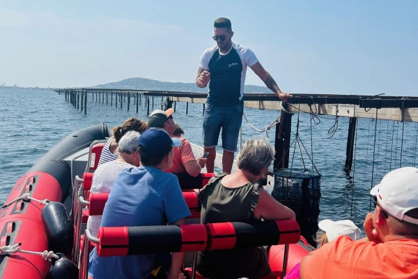 Excursion en minibus Picpoul de Pinet - Demi journée Balade en Bateau et Huîtres - Bonjour Fun