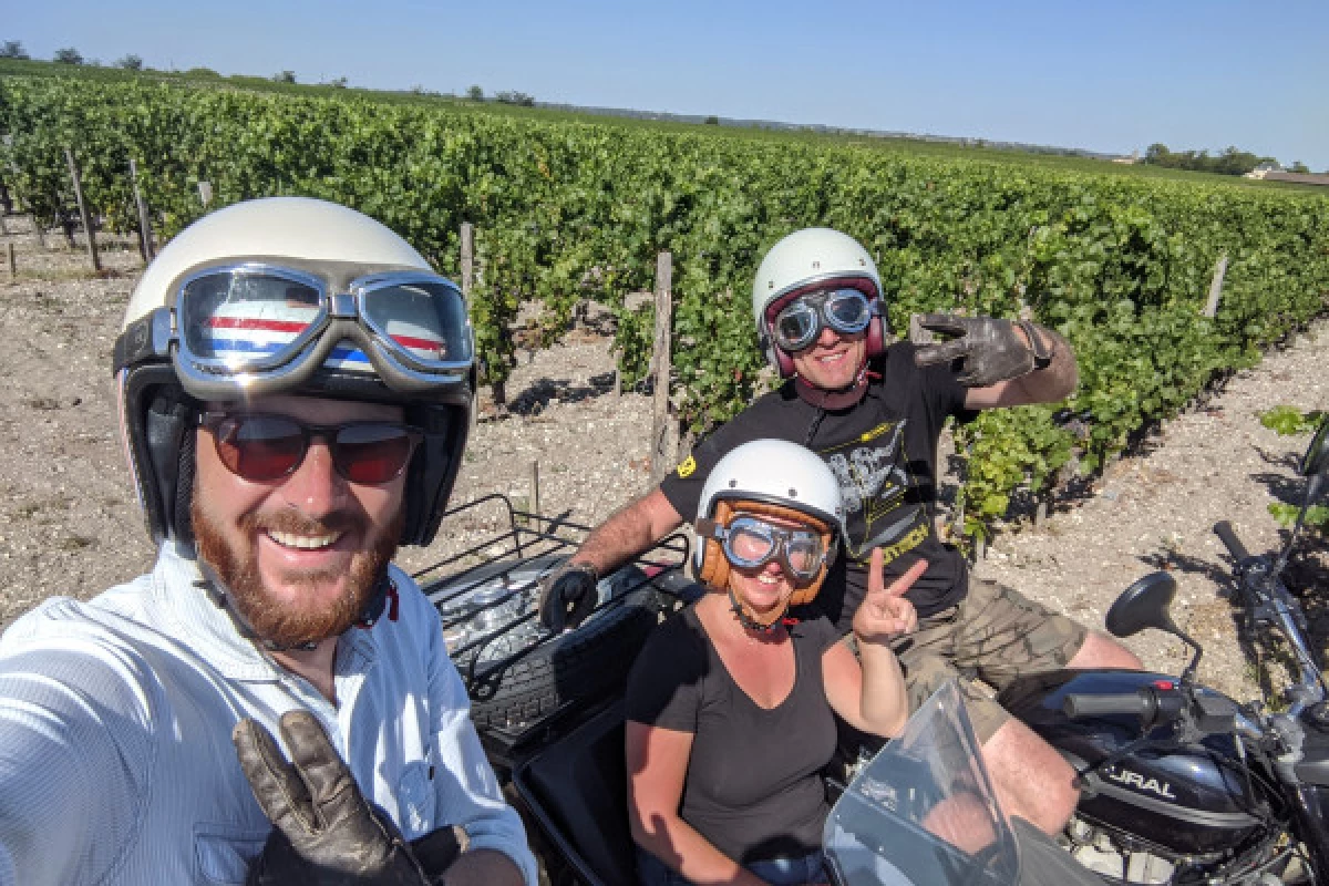 Excursions dans les vignobles bordelais en side-car - Bonjour Fun