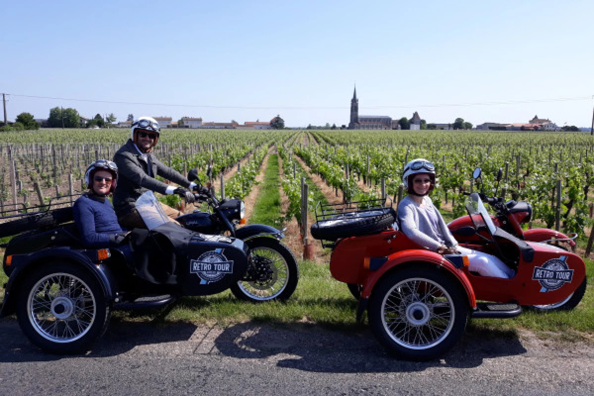 Excursions dans les vignobles bordelais en side-car - Bonjour Fun