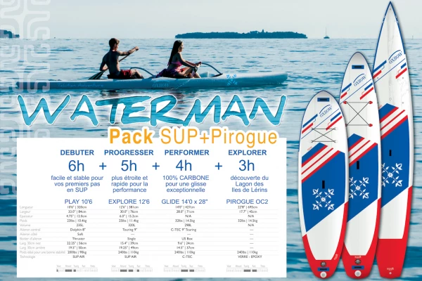 Pack WATERMAN 18h  Paddle+Pirogue - Bonjour Fun