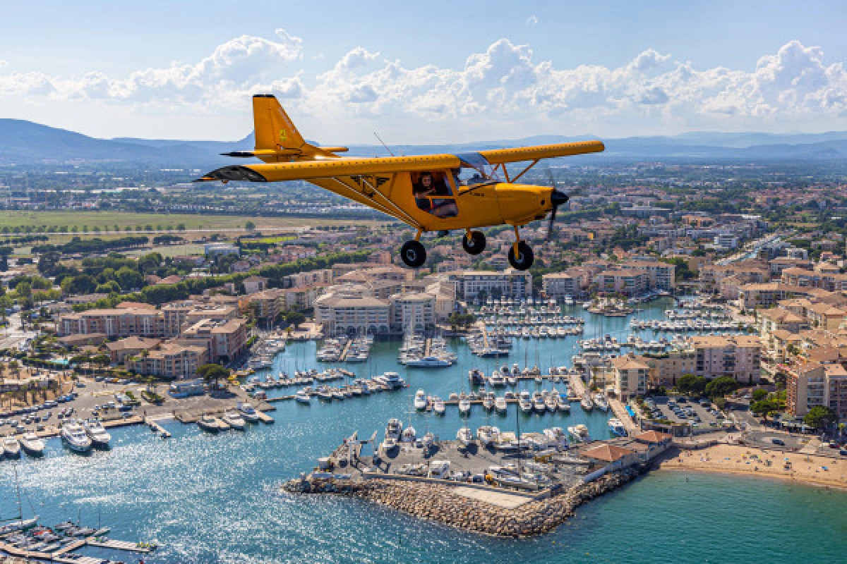 Vol en ULM les Avions jaunes Fréjus - Baptême de l'air 15 ou 20 mn - Bonjour Fun